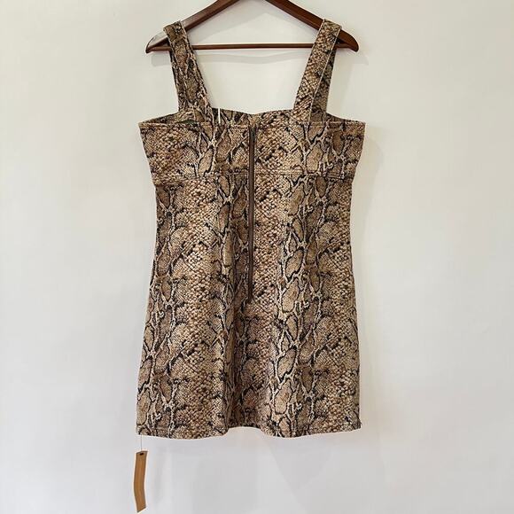 Reformation Womens Lizzie Snake Denim Dress Size 10 NWT - Picture 8 of 9